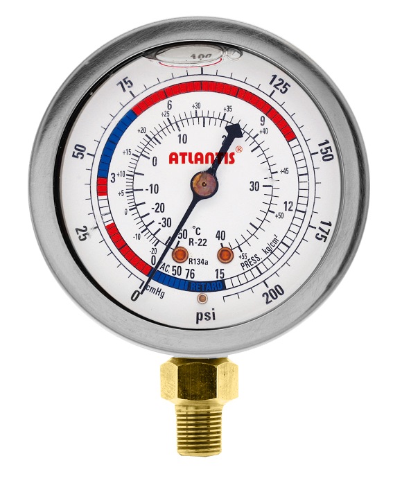 Asia Stainless Steel Case Refrigeration Gauge (Liquid