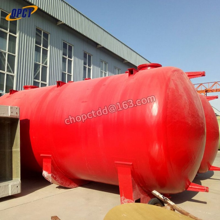 Asia FRP GRP horizontal type chemical storage tank