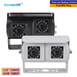 EnruigeOK Dual Lens Rear View Reversing Backup Camera for Motorhomes Bus IR Night VisionERG-S01