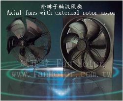Axial fans with external rotor motorAxial fans with external rotor motor